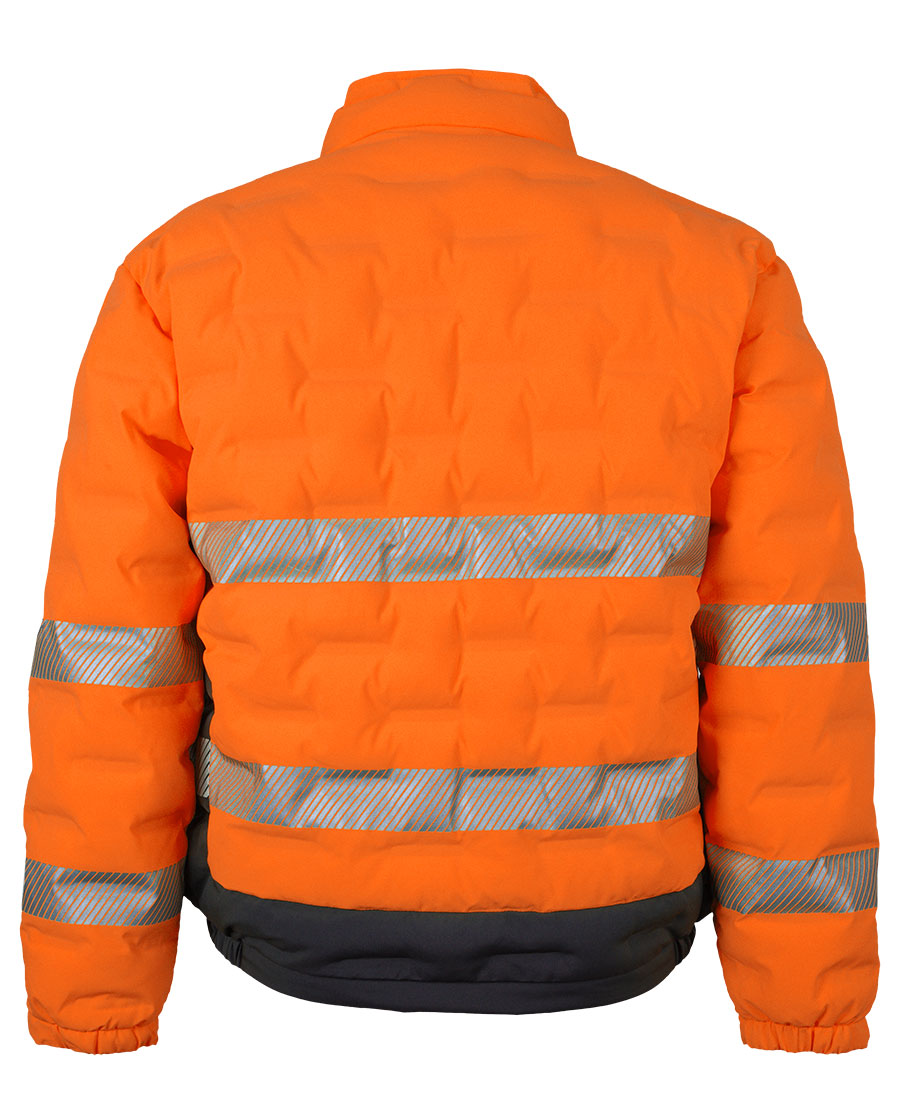 JB's Hi Vis (D+N) Graphene Puffer Jacket - Orange/Charcoal - Back