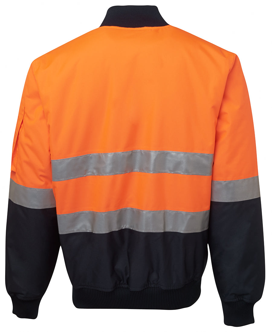 JB's Hi Vis (D+N) Flying Jacket - Orange/Navy - Back