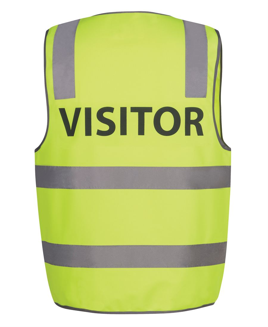 JB's Hi Vis (D+N) Safety Vest Print (Security / Visitor) - Lime - Front