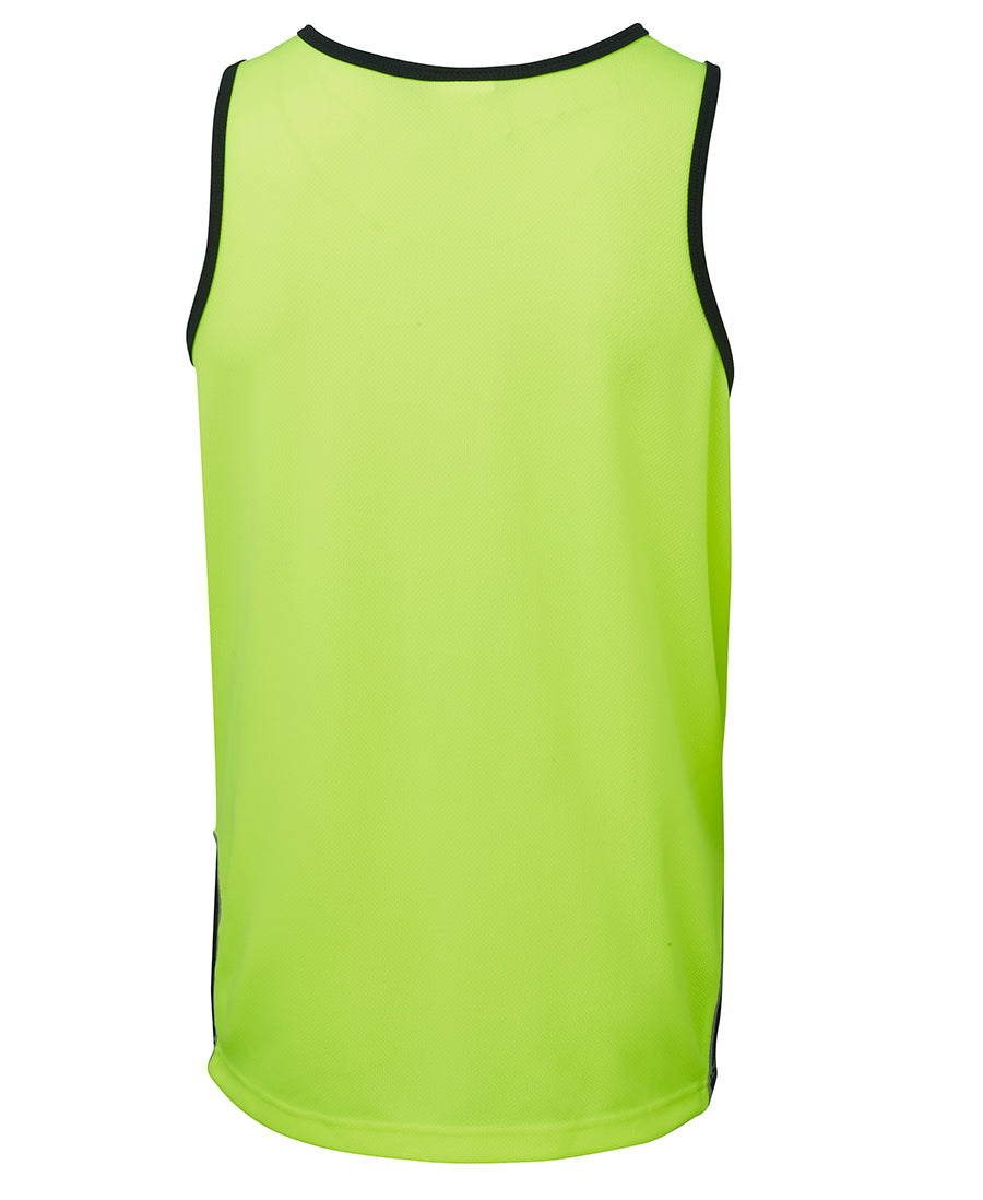 JB's Hi Vis 4602.1 Contrast Singlet - Lime/Navy - Back