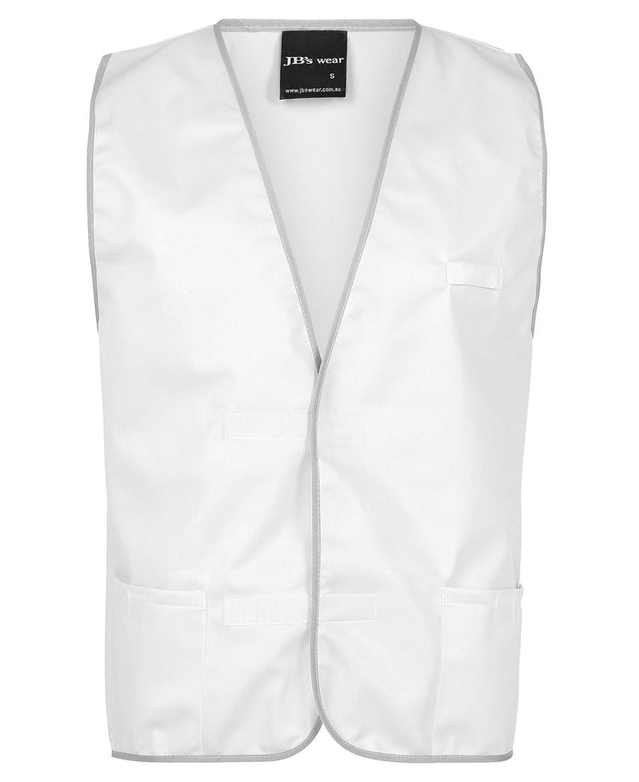 JB's Coloured Tricot Vest - White - Front