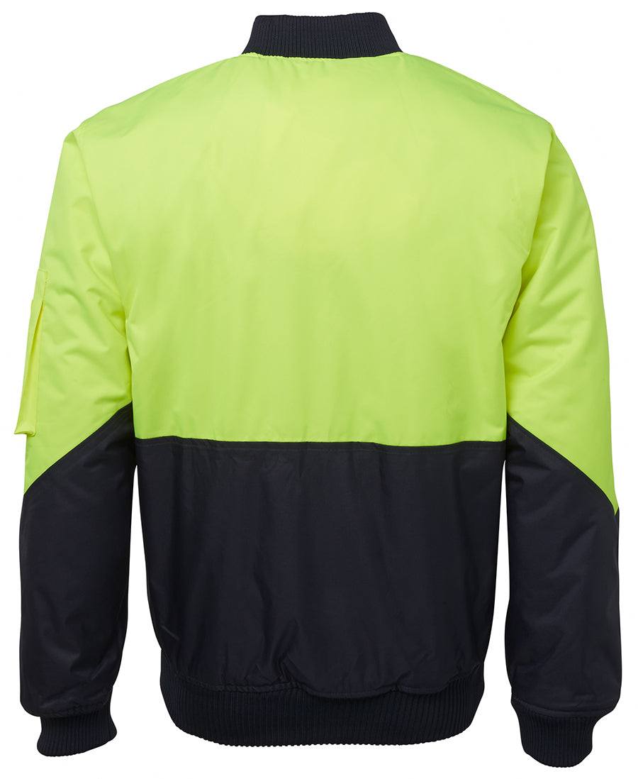 JB's Hi Vis Flying Jacket - Lime/Navy - Back