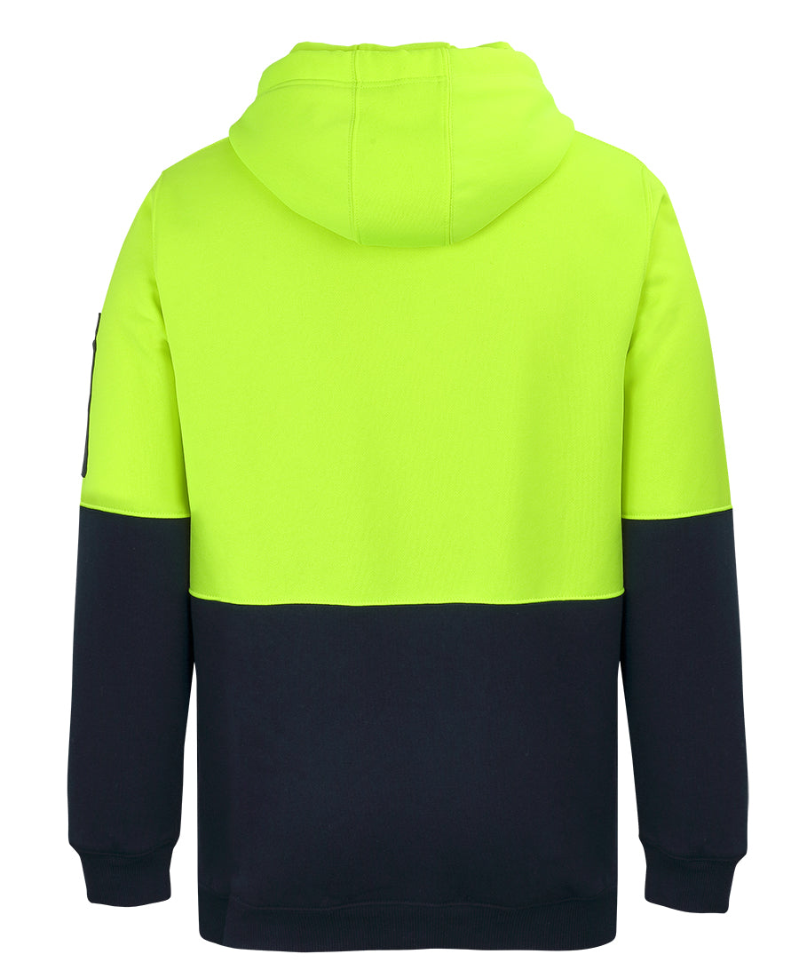 JB's Hi Vis 1/2 Zip Hoodie - Lime/Navy - Back