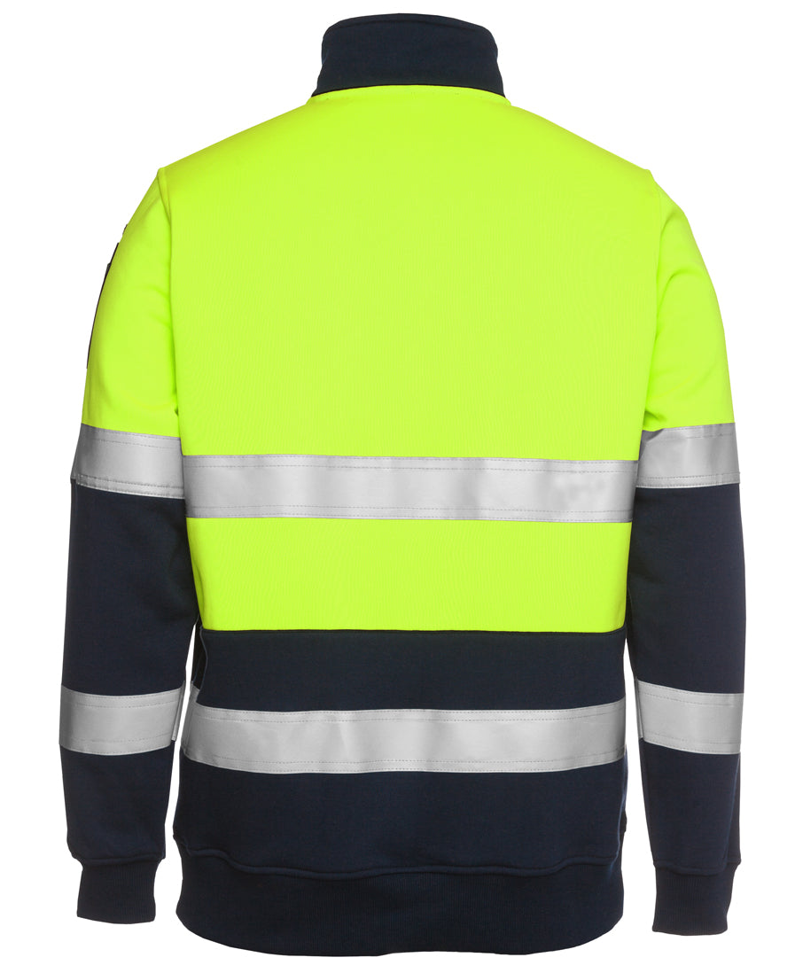 JB's Biomotion (D+N) 1/2 Zip Fleecy Sweat - Lime/Navy - Back
