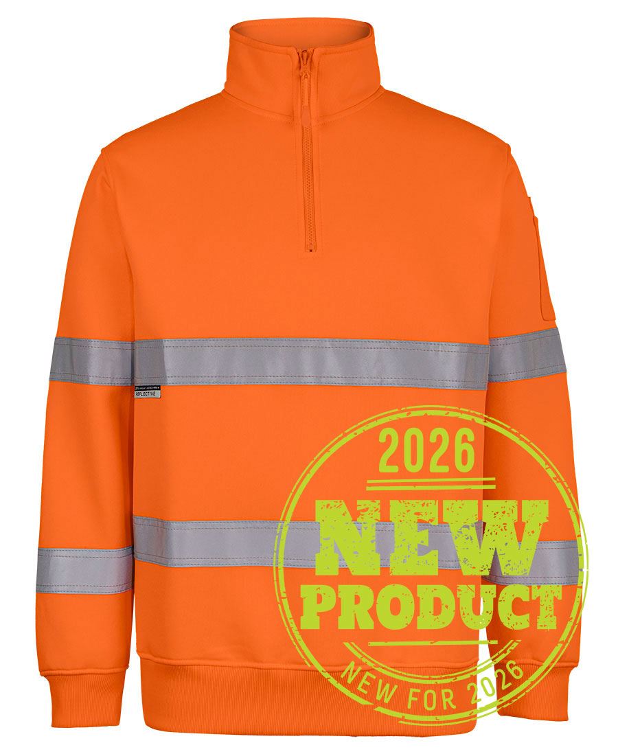JB's Biomotion (D+N) 1/2 Zip Fleecy Sweat - Orange - Front