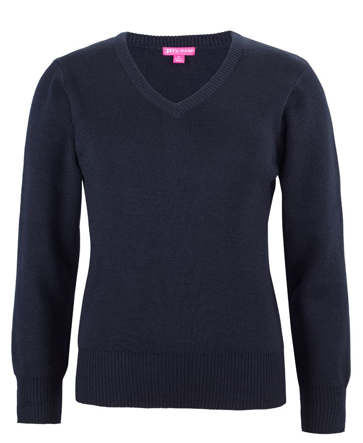 JB's Ladies Knitted Jumper - Navy - Front