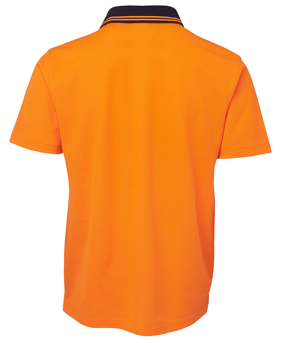 JB's Hi Vis Non Cuff S/S Cotton Back - Orange/Navy - Back