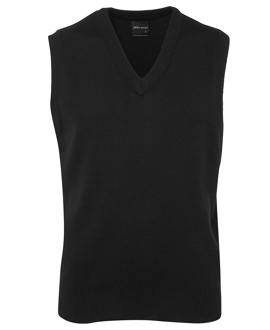 JB's Adults Knitted Vest - Black - Front