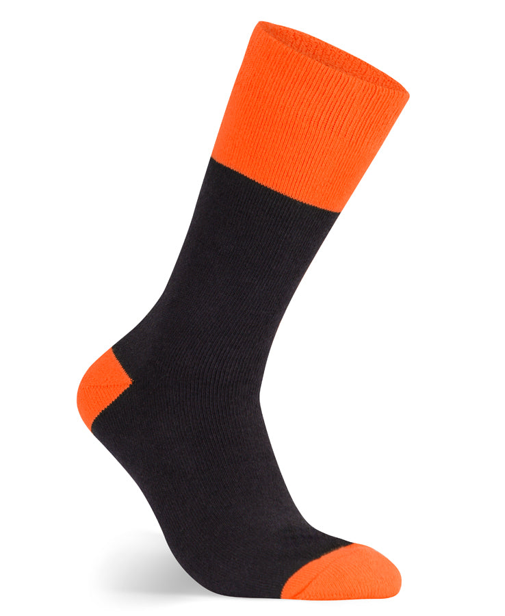 JB's Work Sock (3 Pack) - Black/Orange - Back