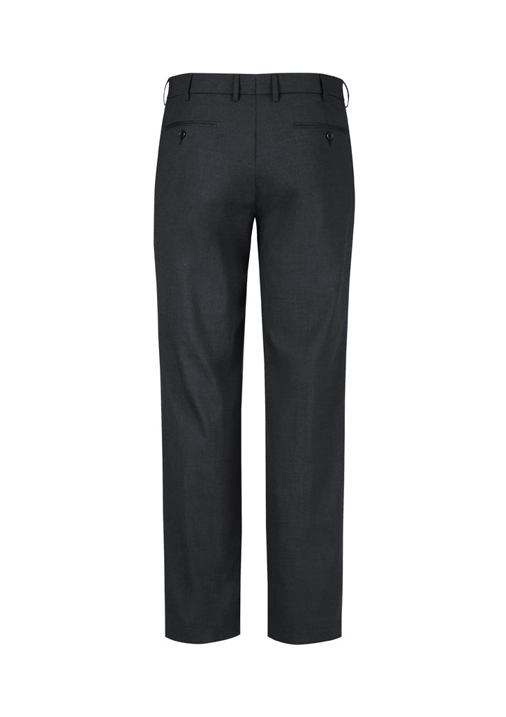 Comfort Wool Stretch Mens Adjustable Waist Pant - Charcoal - Back