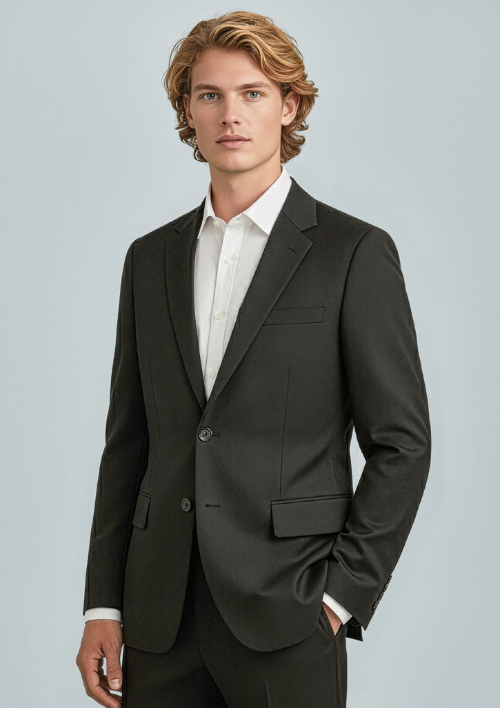 Cool Stretch Mens 2 Button Classic Jacket - Black - Model