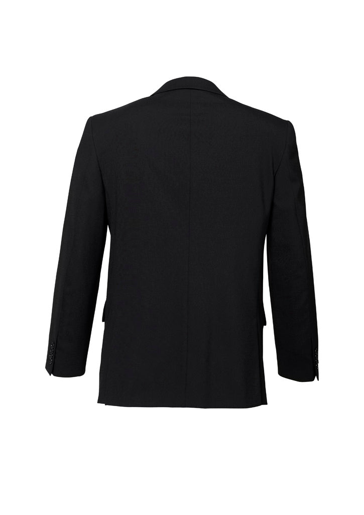 Comfort Wool Stretch Mens 2 Button Classic Jacket - Black - Back