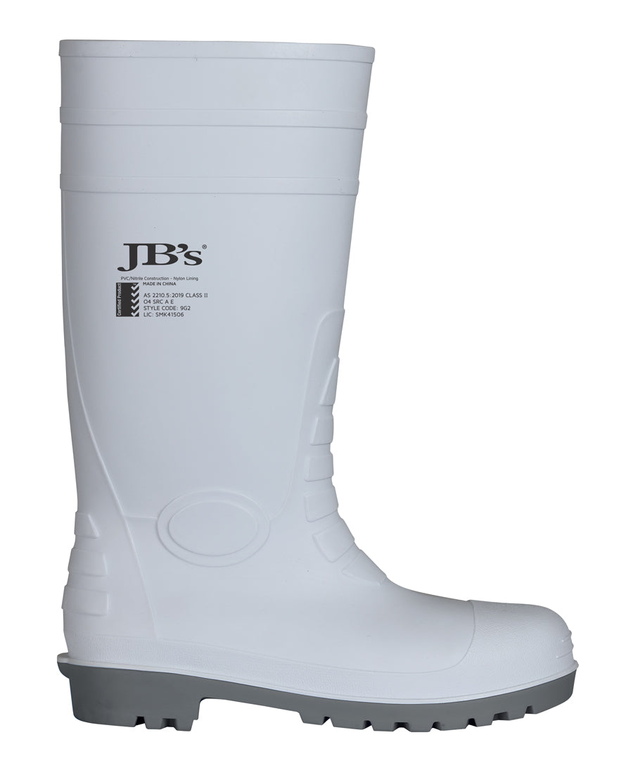 JB's Trad Gumboot - White - Back