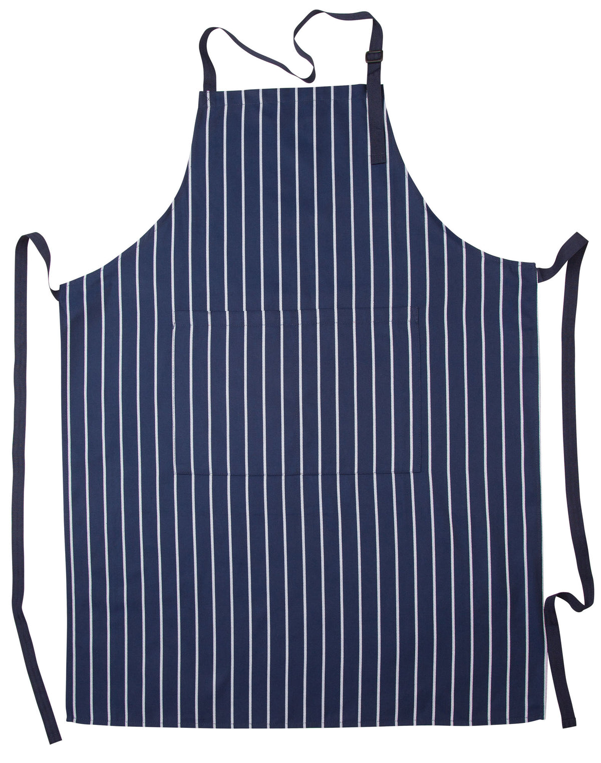 Bib Stripe Apron - Navy/White - View