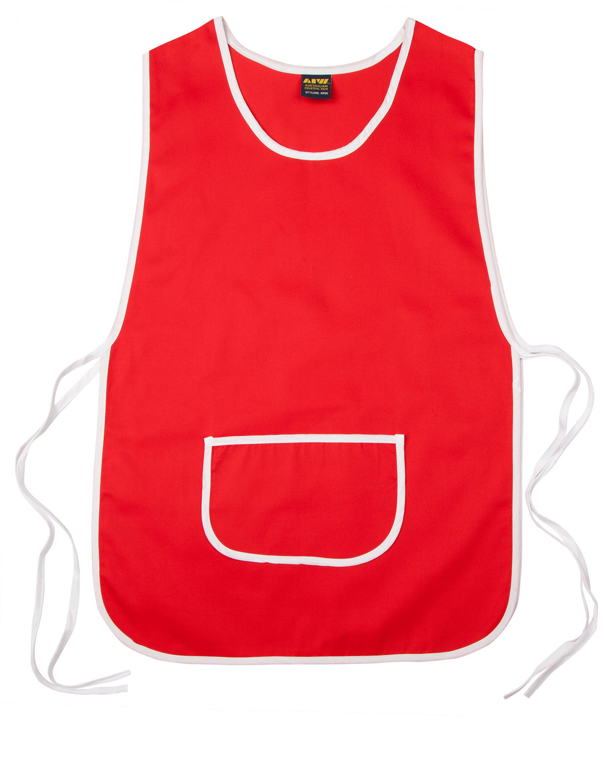 Ladies' Smock Apron - Red/White - Front