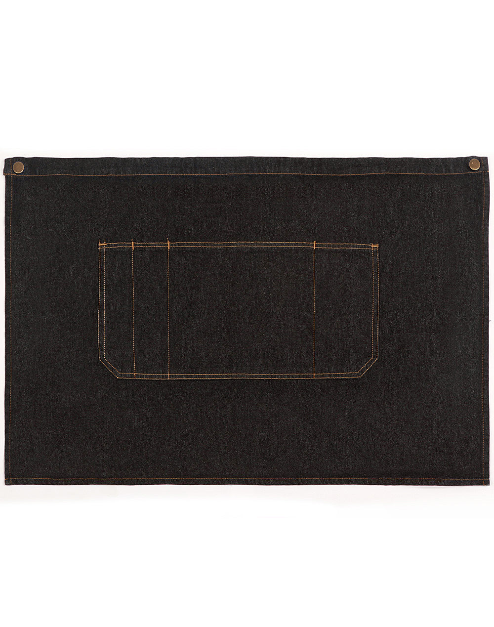 East Village Half Denim Apron - Black - Front