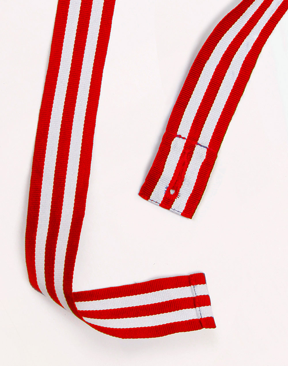 Changeable Two Tone Apron Straps - Red/White - Front