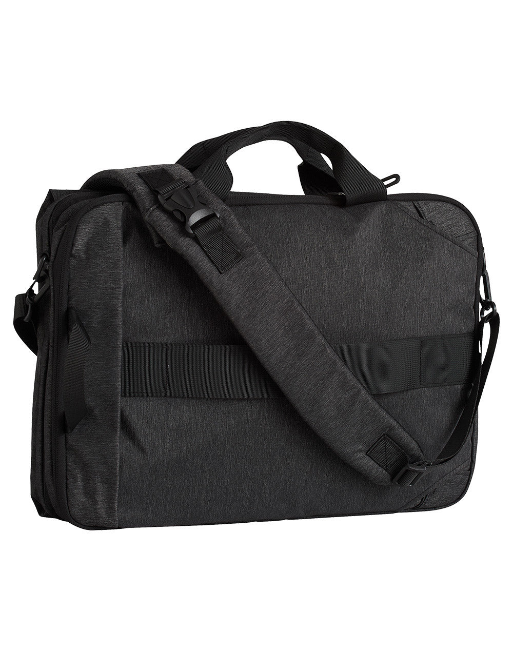 Leyton Utility Heather Laptop Bag - Marl Black - View