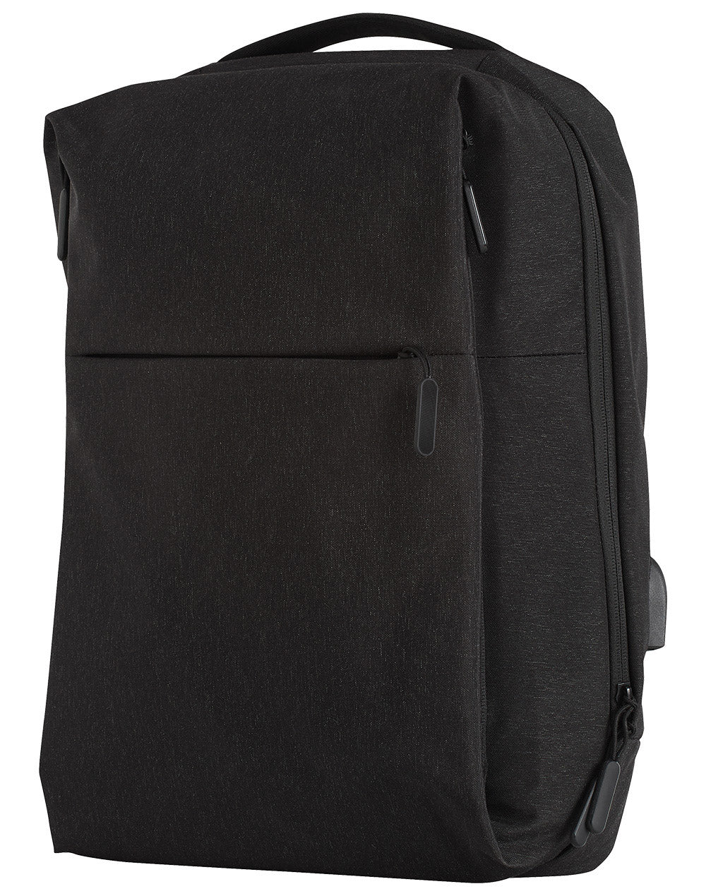 Executive Heather Backpack - Marl Black - Front