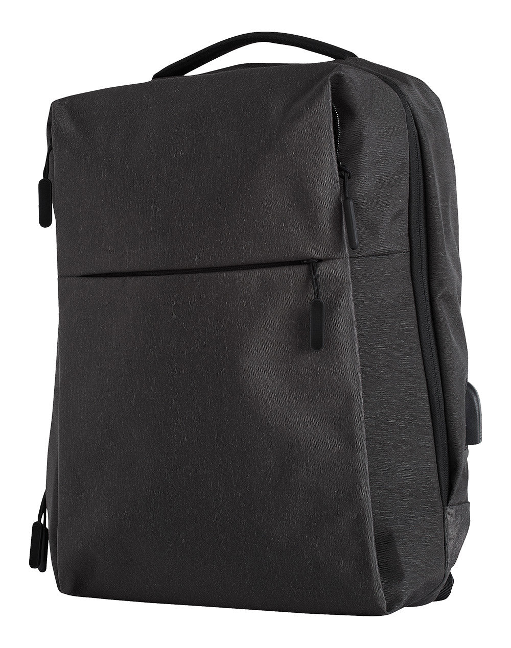 Executive Heather Backpack - Marl Charcoal - Front
