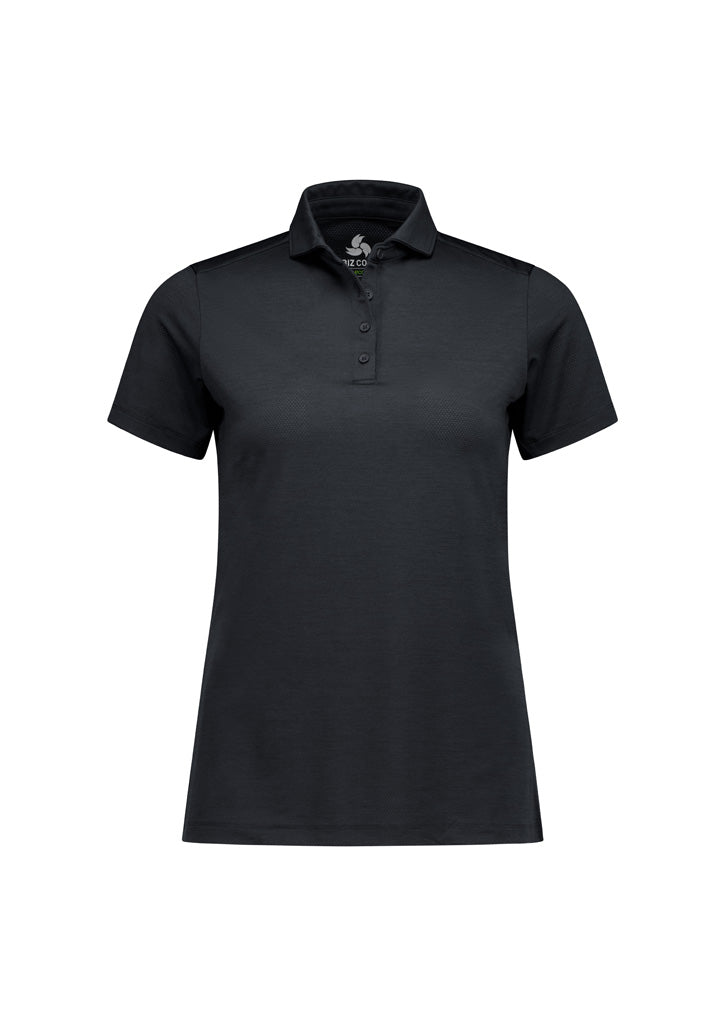 Phoenix Womens Short Sleeve Polo - Black - Front