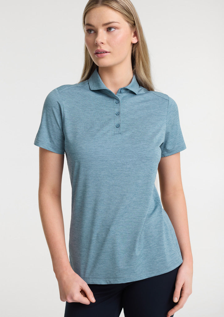 Phoenix Womens Short Sleeve Polo - Ocean Marle - Model
