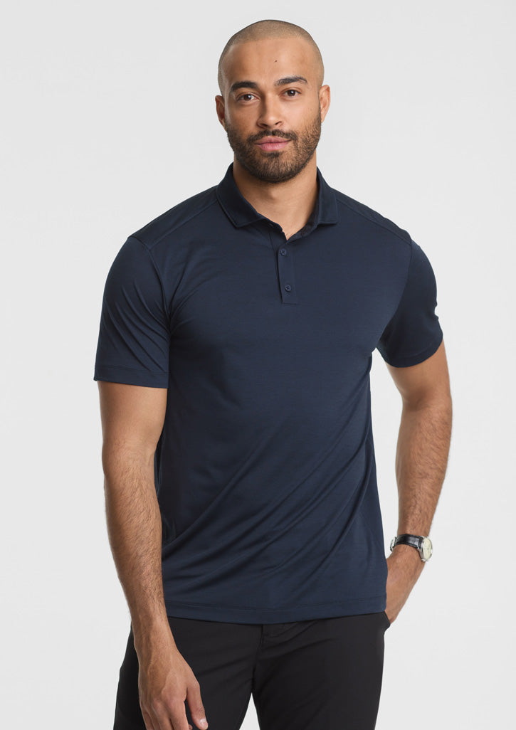 Phoenix Mens Short Sleeve Polo - Navy - Model