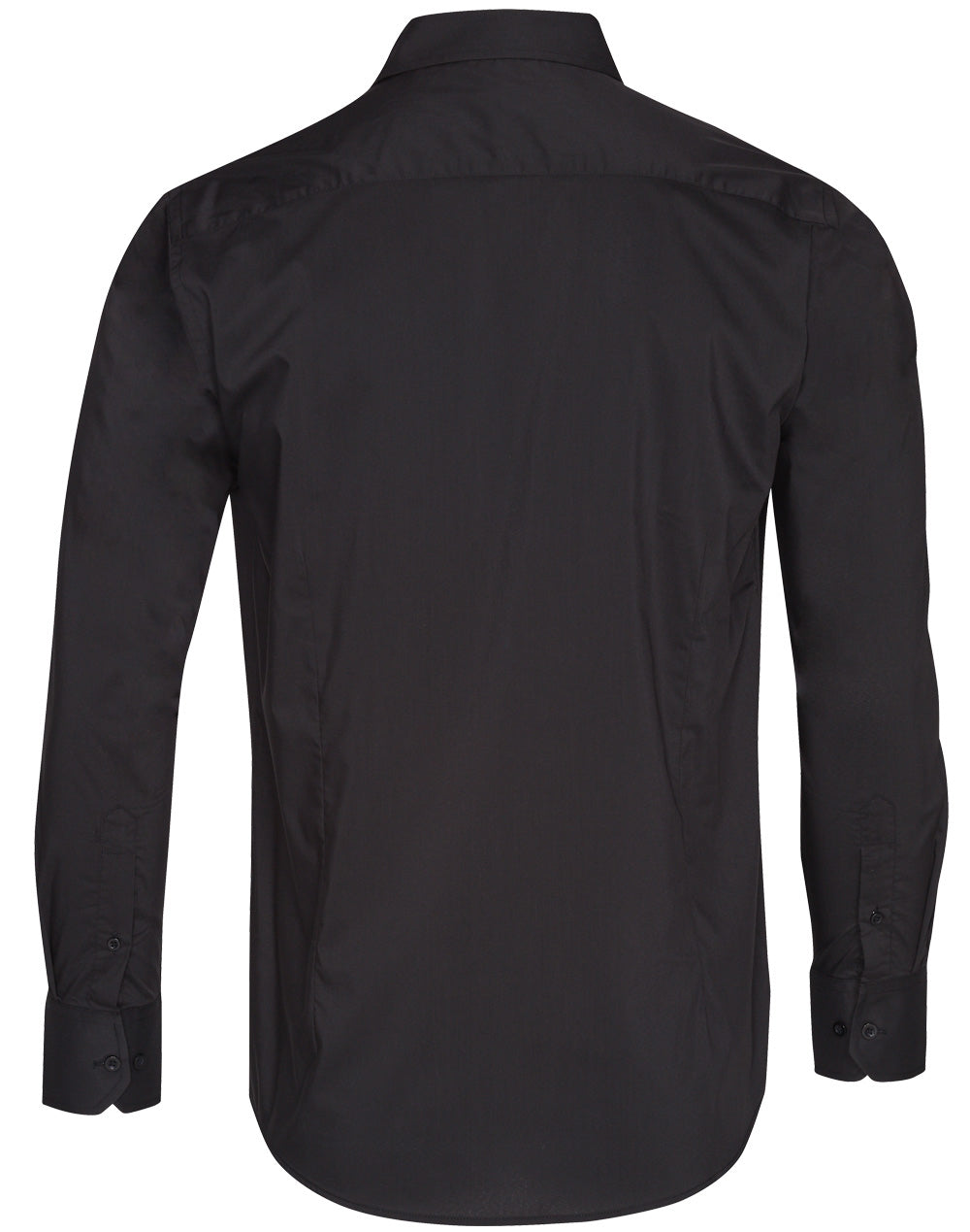 Men's Teflon Executive Long Sleeve Shirt - Black - Back