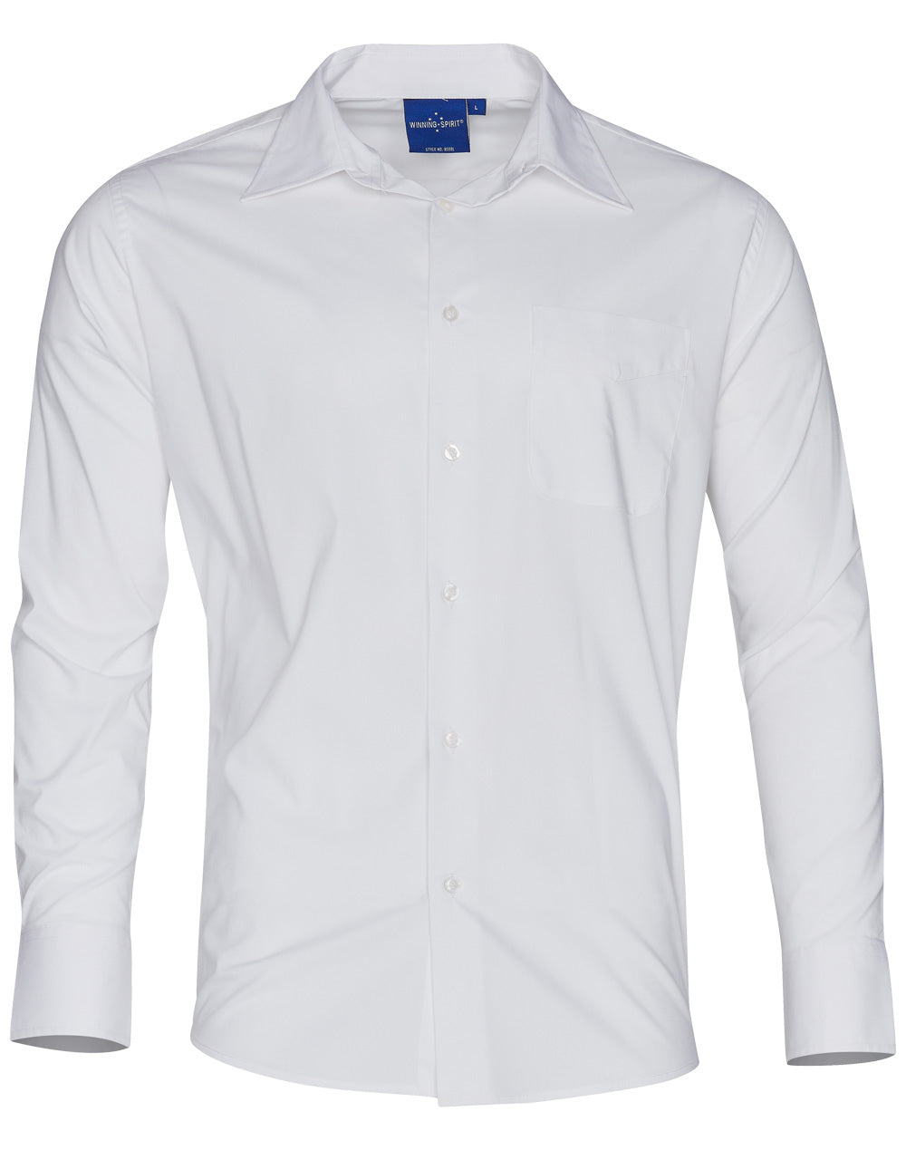 Men's Teflon Executive Long Sleeve Shirt - White - Front