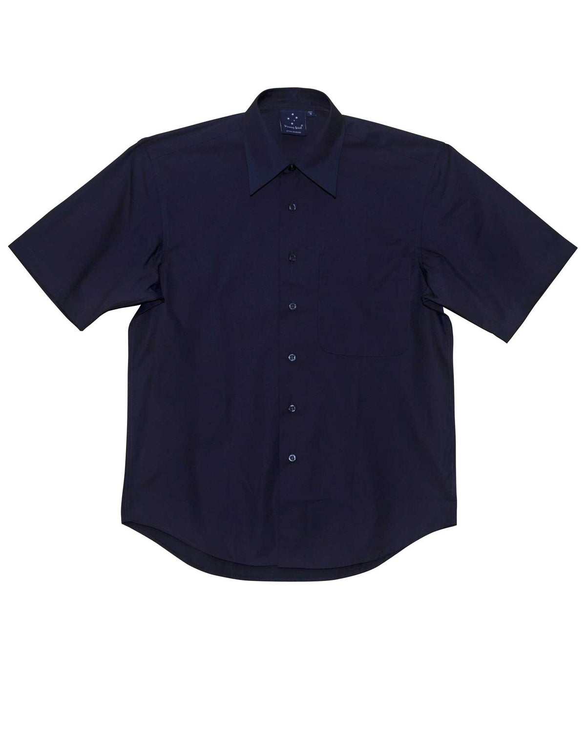 Men's Telfon Executive Short Sleeve Shirt - Navy - Front