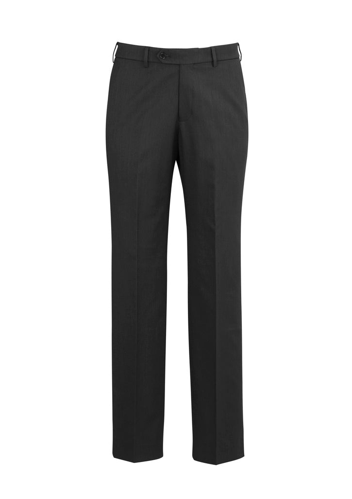 Classic Mens Flat Pant - Charcoal Marle - Front