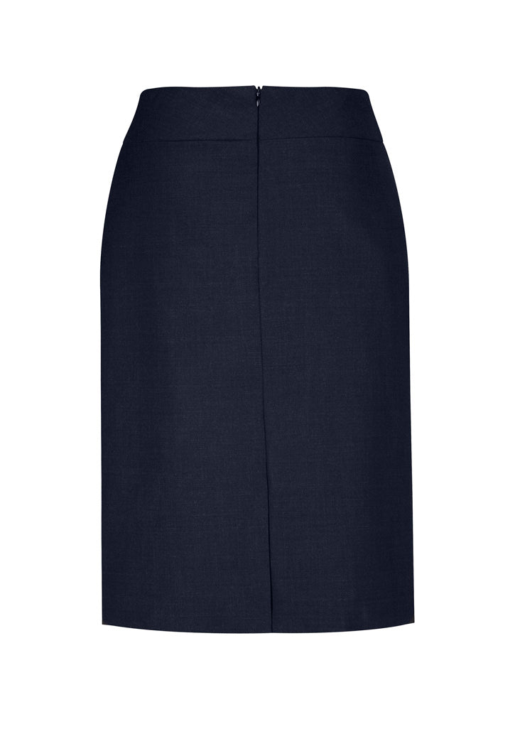 Classic Womens Below Knee Skirt - Navy - Back
