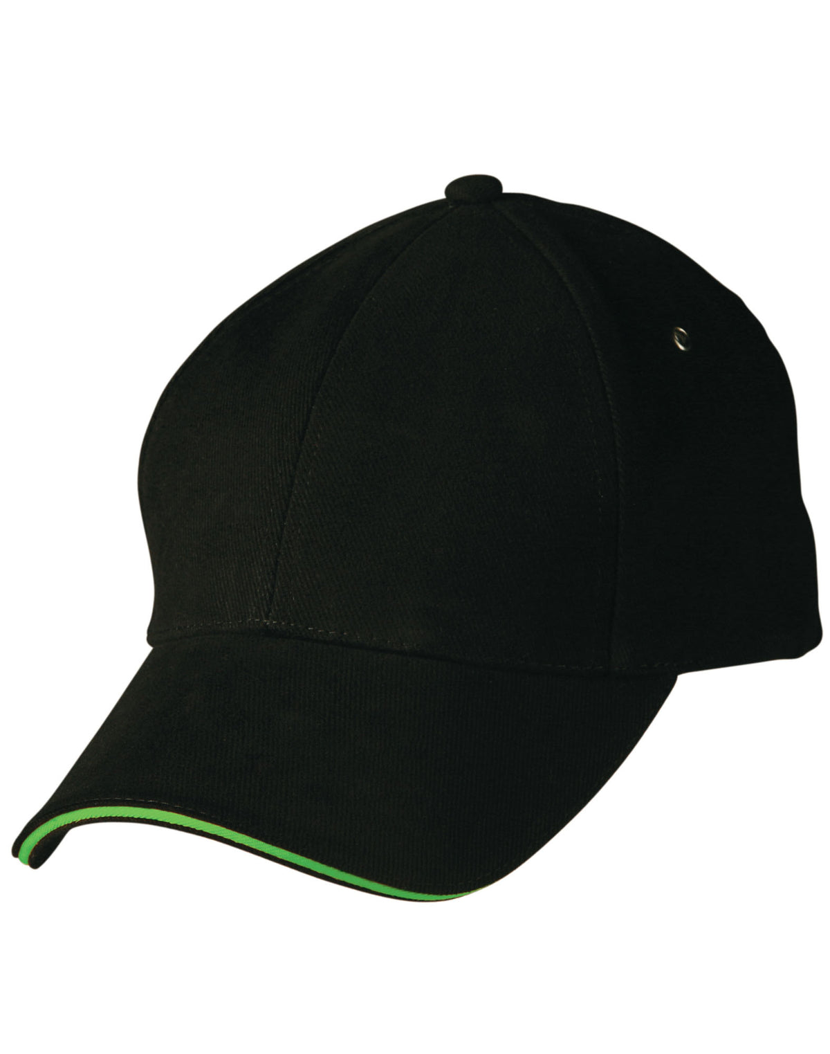 Sandwich Peak Cap - Black/Lime - Front