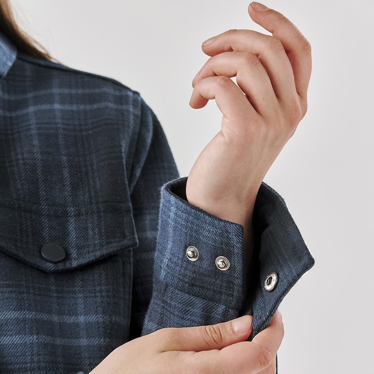 Women's Highland Sherpa Lined Plaid Jacket - view