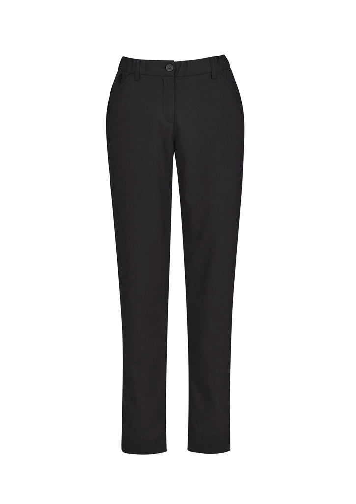 Comfort Waist Womens Slim Leg Pant - Charcoal - Front