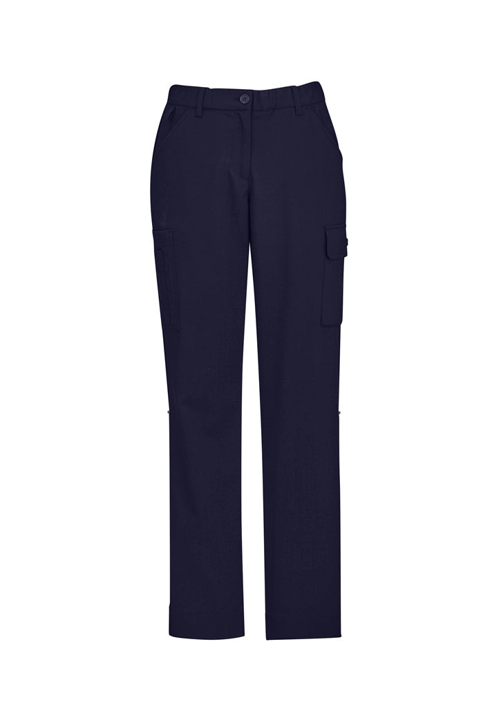 Comfort Waist Womens Cargo Pant - Navy - Front