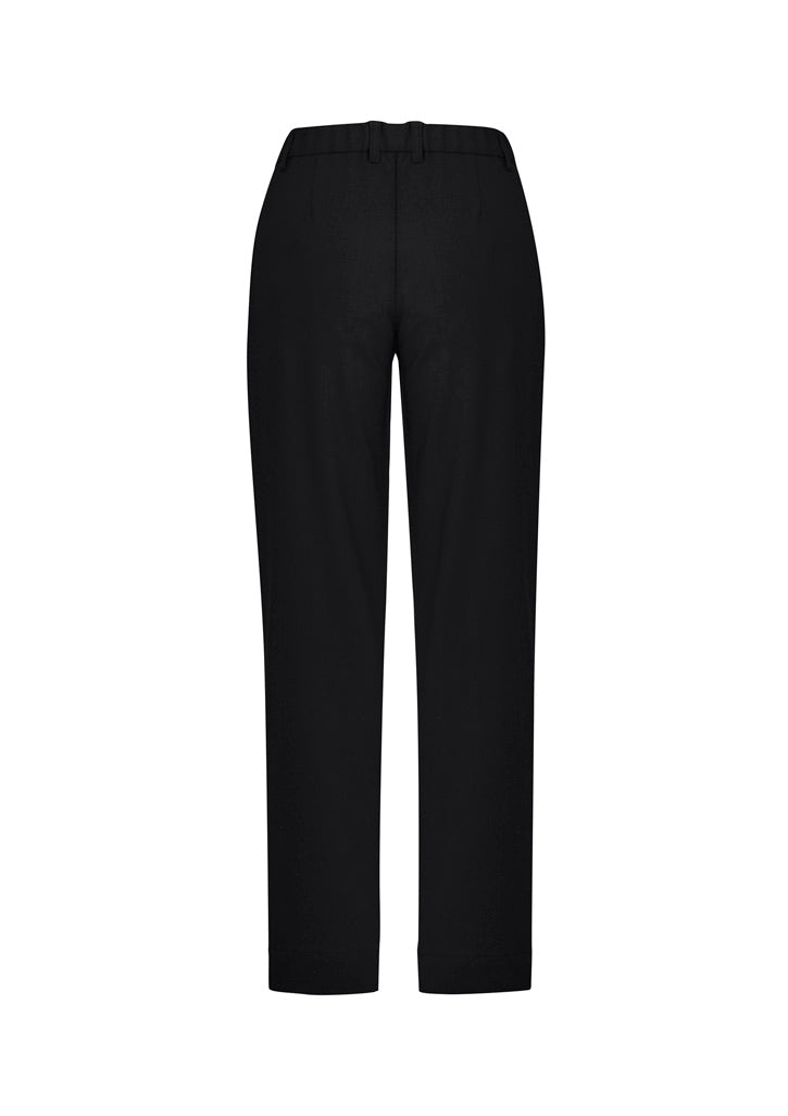 Comfort Waist Womens Straight Leg Pant - Black - Back