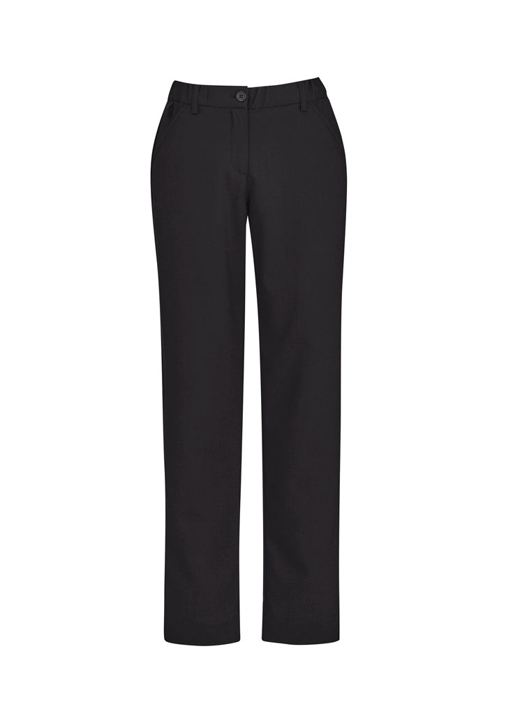 Comfort Waist Womens Straight Leg Pant - Charcoal - Front