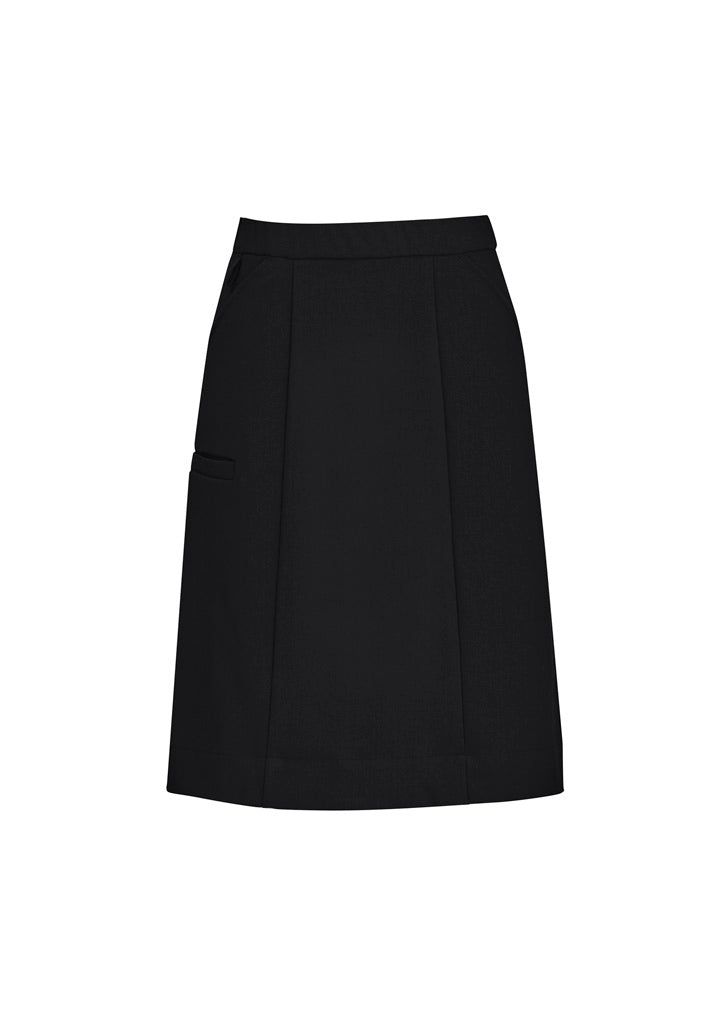 Comfort Waist Womens Cargo Skirt - Black - Front