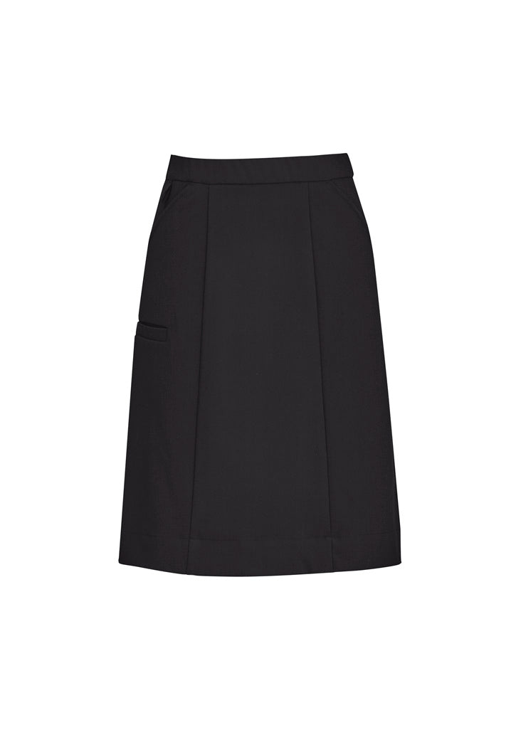 Comfort Waist Womens Cargo Skirt - Charcoal - Front