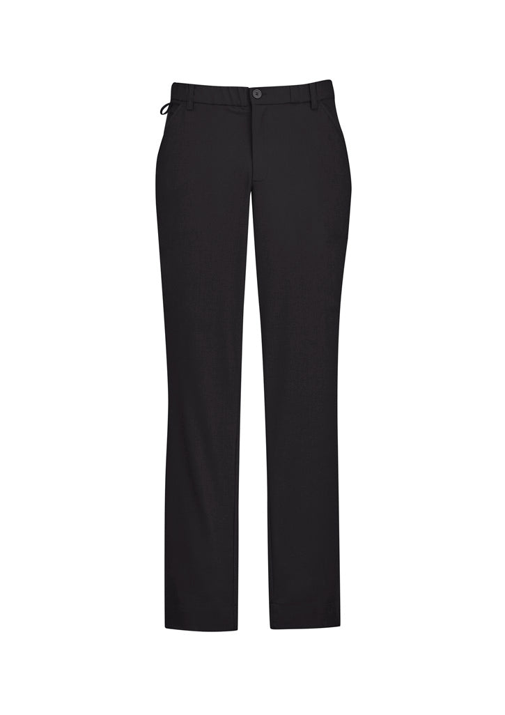 Comfort Waist Mens Flat Front Pant - Charcoal - Front