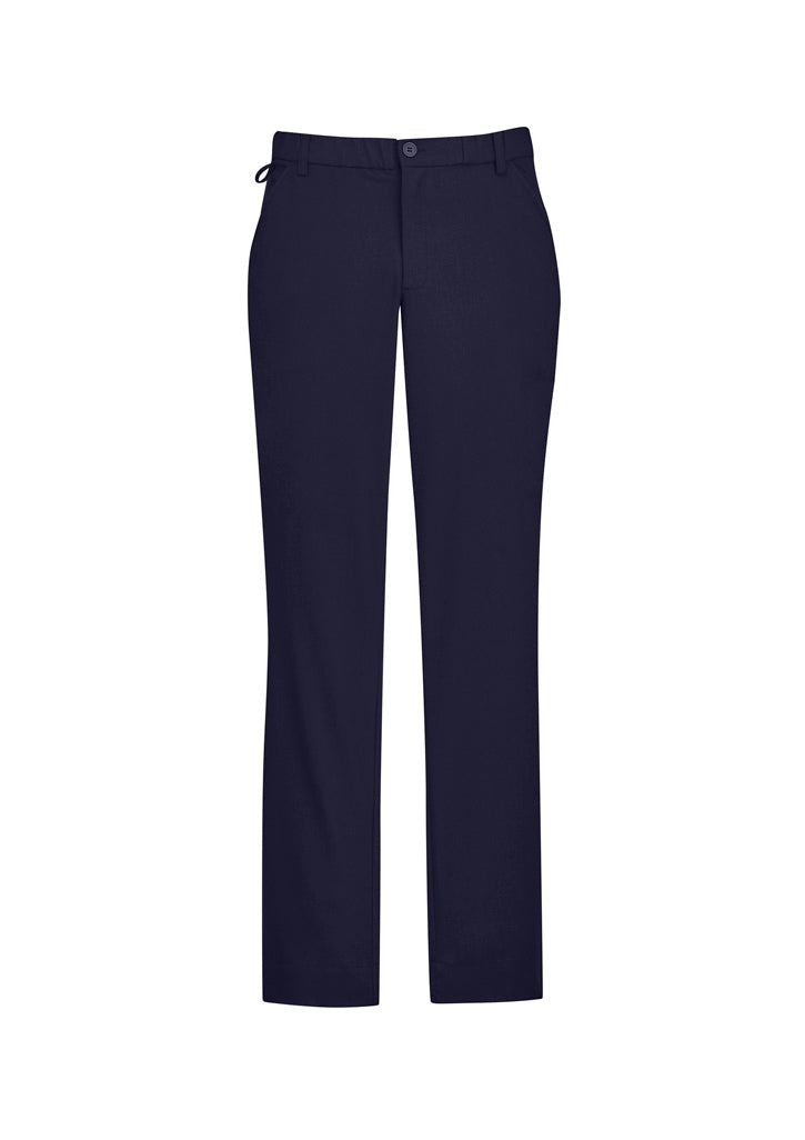 Comfort Waist Mens Flat Front Pant - Navy - Front