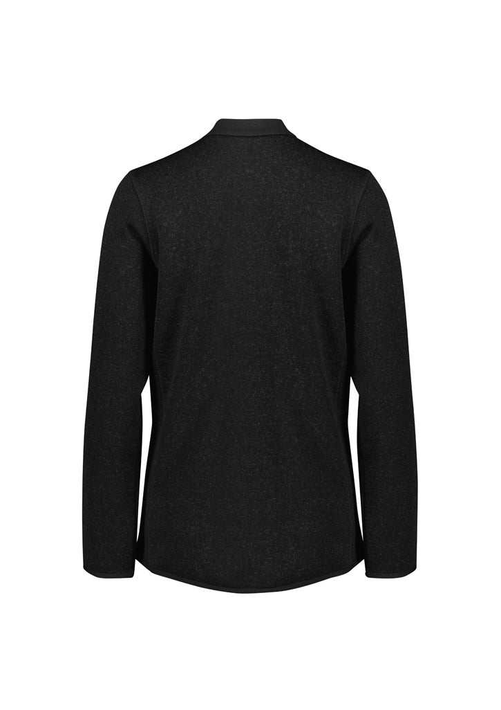 Nova Womens Zip Front Jumper - Black Marle - Back