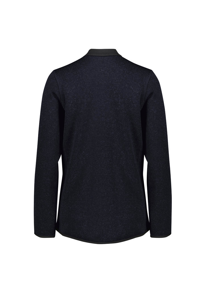 Nova Womens Zip Front Jumper - Navy Marle - Back
