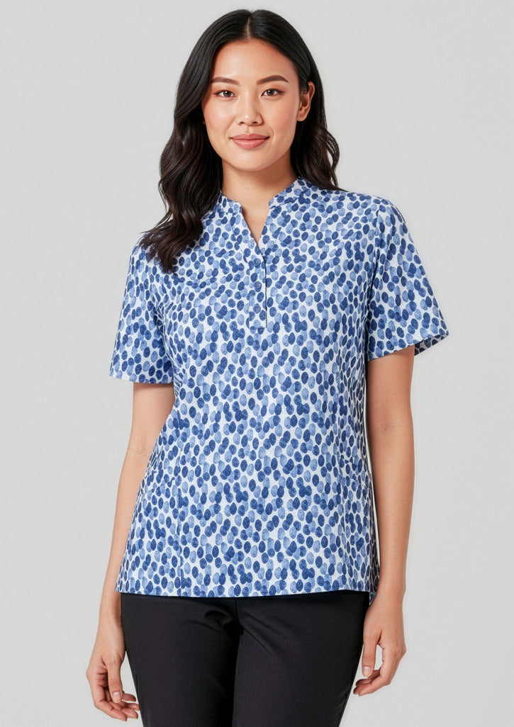Florence Womens Stardust Print Tunic - Navy - Model