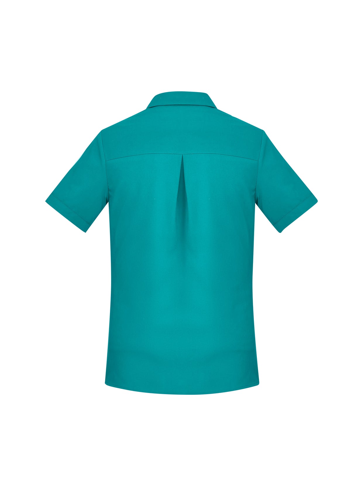 Florence Womens Plain Short Sleeve Shirt - Teal - Back