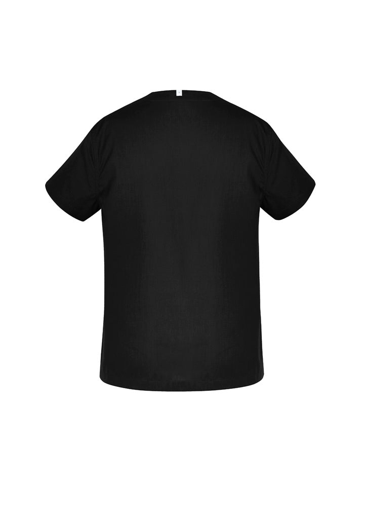 Hartwell Unisex Reversible Scrub Top - Black - Back