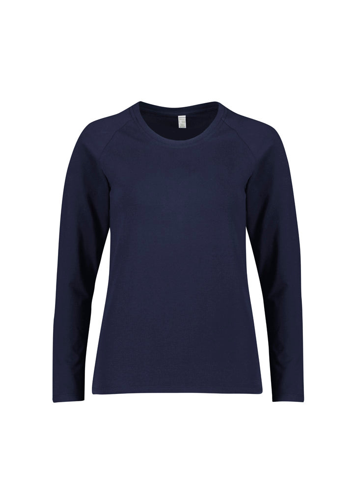 Performance Womens Long Sleeve Tee - Midnight Navy - Front