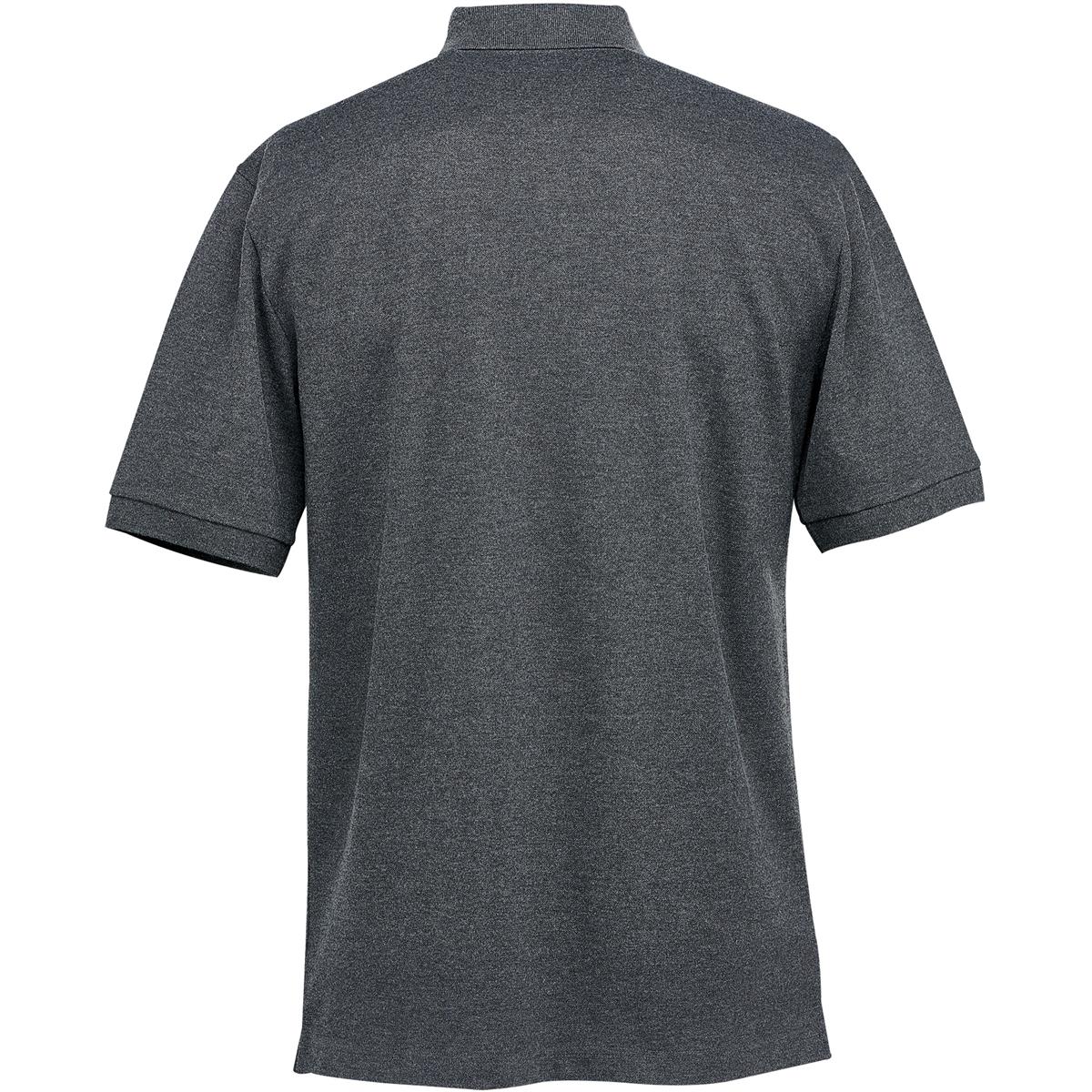Men's Nantucket Stretch Pique Polo - Charcoal Heather - Back