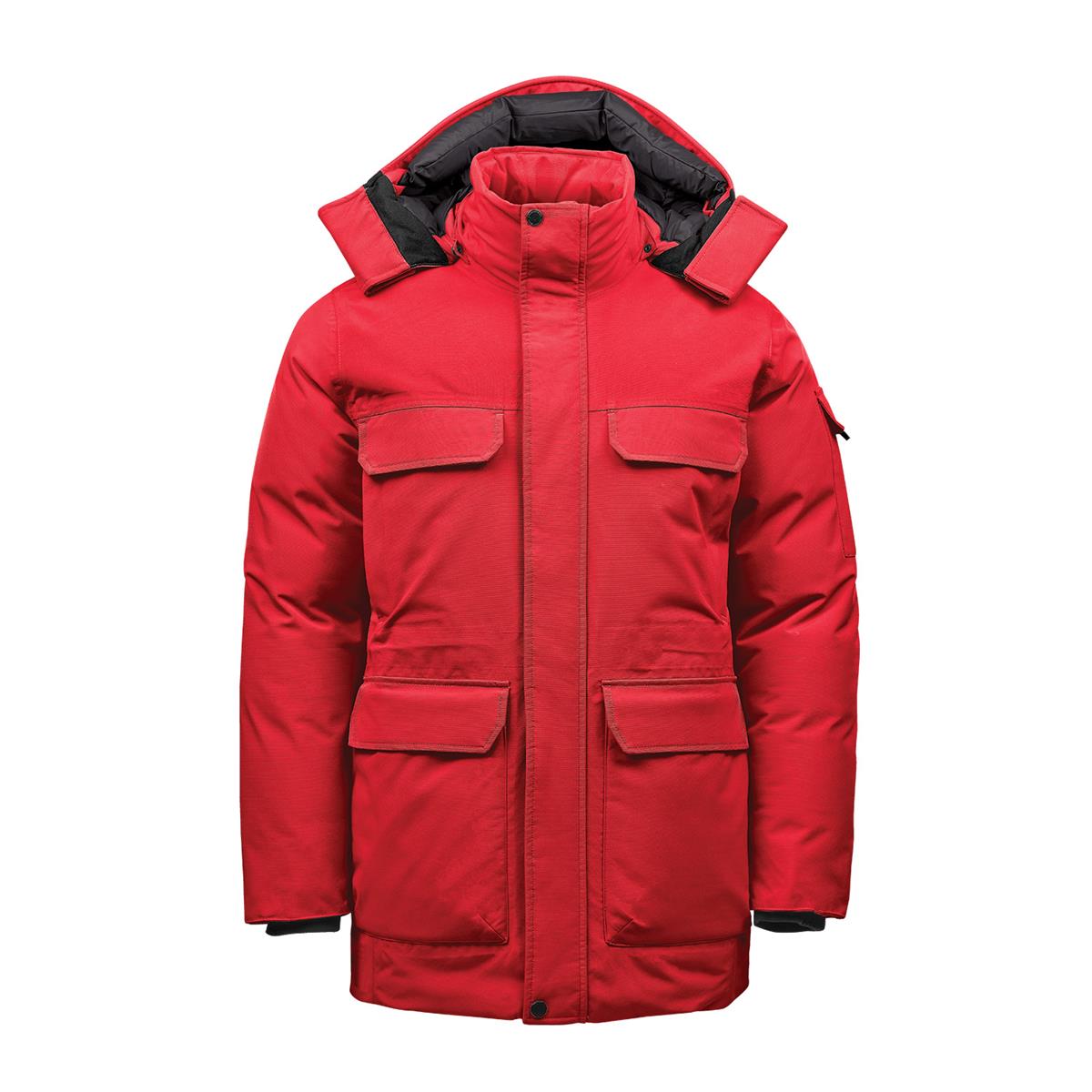 Men's Denali Parka - Red / Black - Front
